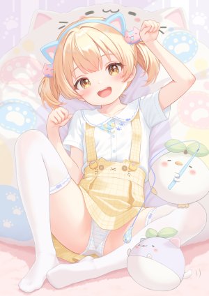 夕奈れぶん,兽耳,萝莉,猫耳,胖次,掀裙,丝袜