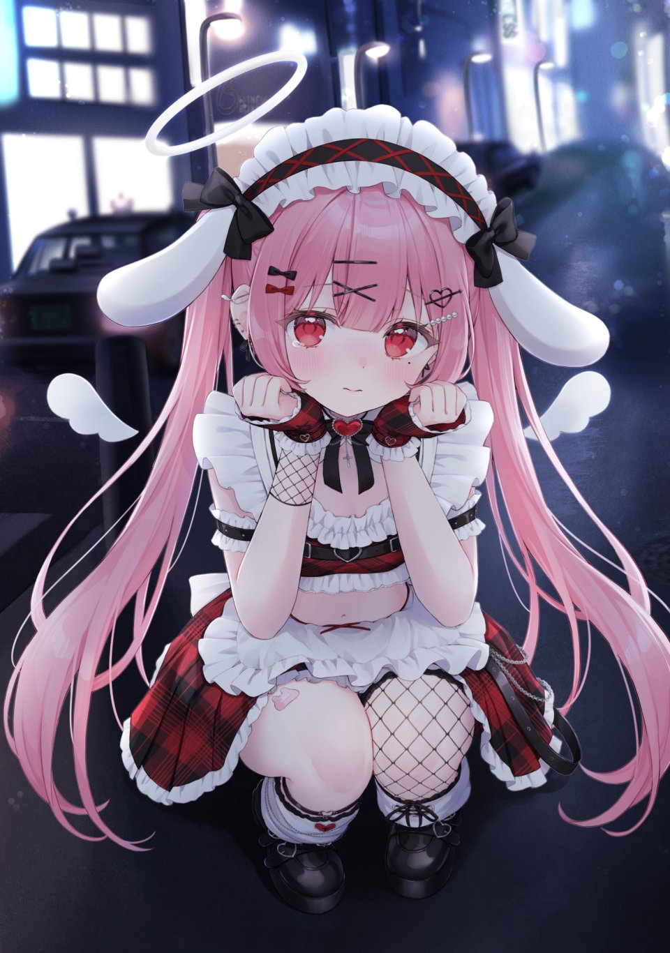 Amatsuka_Eru 独立虚拟YouTuber 茶乃ひより 兽耳 围裙 全身 手套 光晕