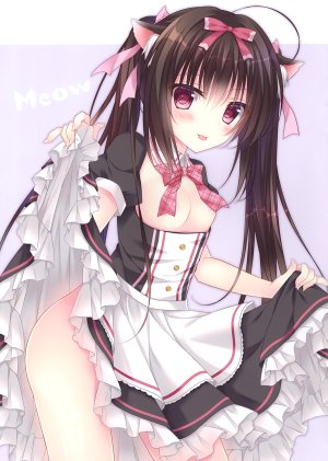 小日向ほしみ,兽耳,areola,胸部,猫耳,No-Bra