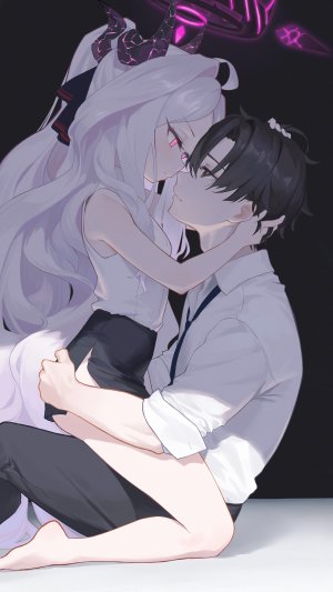 shou_xun_bu_liang,空崎日奈,蔚蓝档案,恶魔,光晕,萝莉,翅膀