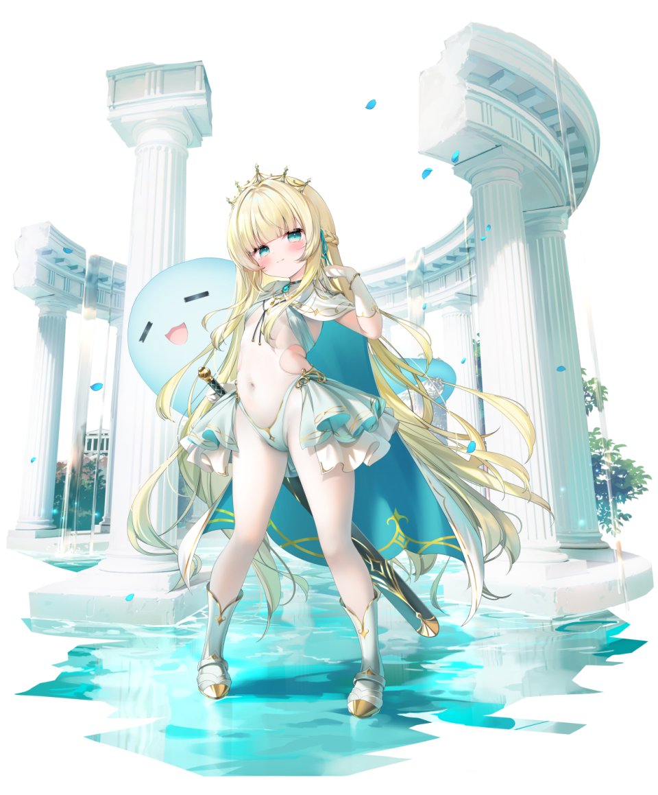 Goddess_Paradise 鬼針草 水着 金发 碧眼 直刘海 手镯 三股辫