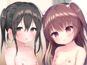 ぴよ寺むちゃ,かやり,あゆき,誘惑なまいきロリータ,夜のひつじ,萝莉,平胸,露胸,naked,红色眼,黑发,脸红,双马尾,游戏CG