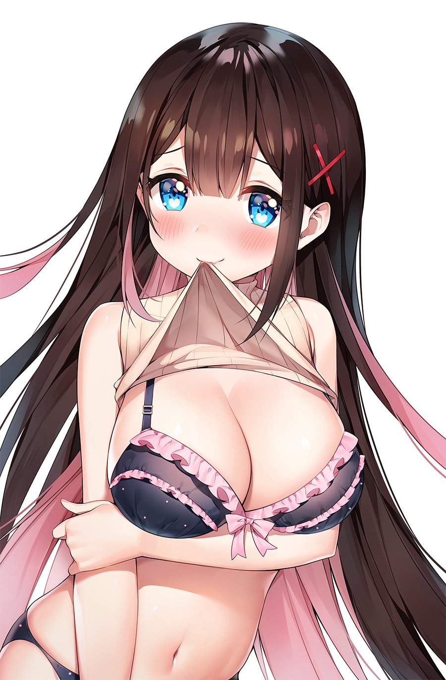 あやみ オリジナル 女の子 下着 おっぱい 剥ぎ取りたいブラ 魅惑の谷間 リブ生地