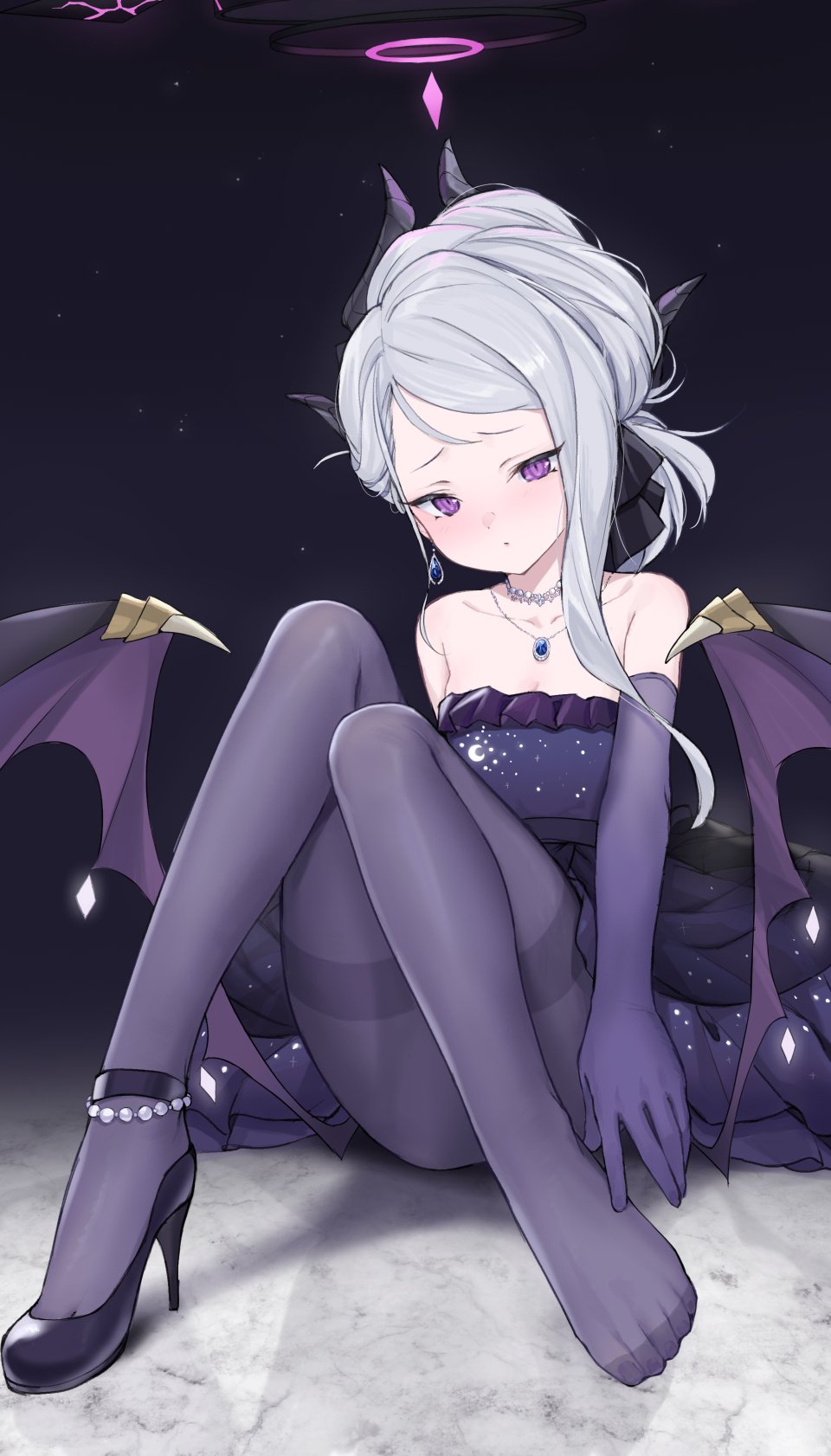 蔚蓝档案 空崎ヒナ Hina Kuro Single 长发 長身像 前发