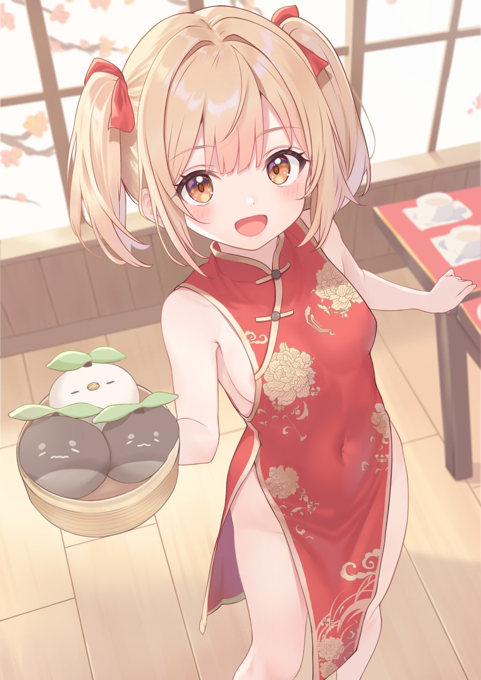 夕奈れぶん 汉服 萝莉 No-Bra Nopan 女服务生