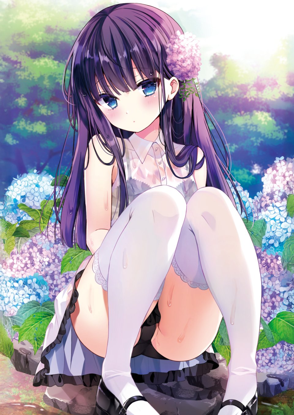 原创 師走ほりお 露肩 碧眼 脸红 Bra Breasts 连衣裙