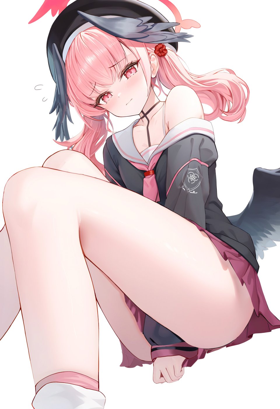 蔚蓝档案 下江コハル Age_Fx Single 長身像 视线正对 前发 脸红