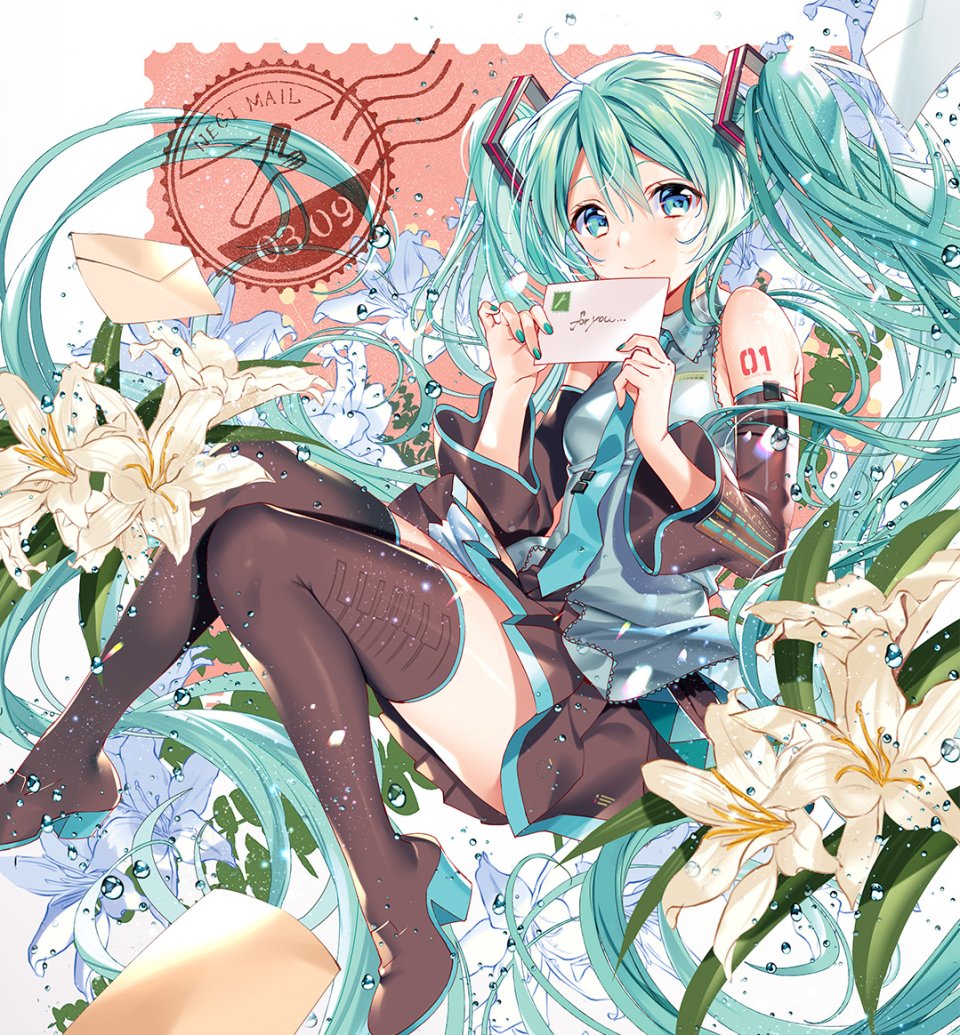 VOCALOID 初音ミク 村上裕一 Single 長身像 视线正对 前发 碧眼