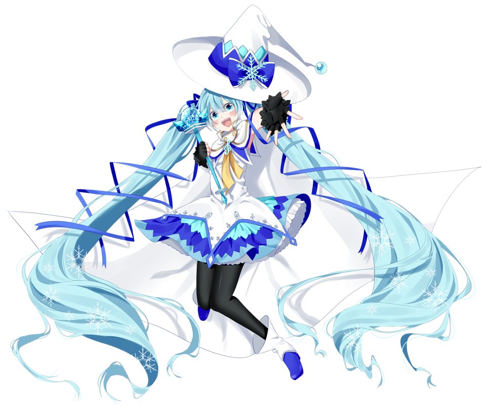 初音ミク 雪ミク VOCALOID Mizuamemochimochi 连衣裙 全身 手套 Holding