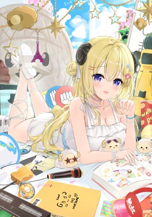 みおうまる,角巻わため,Hololive,獸耳,連衣裙