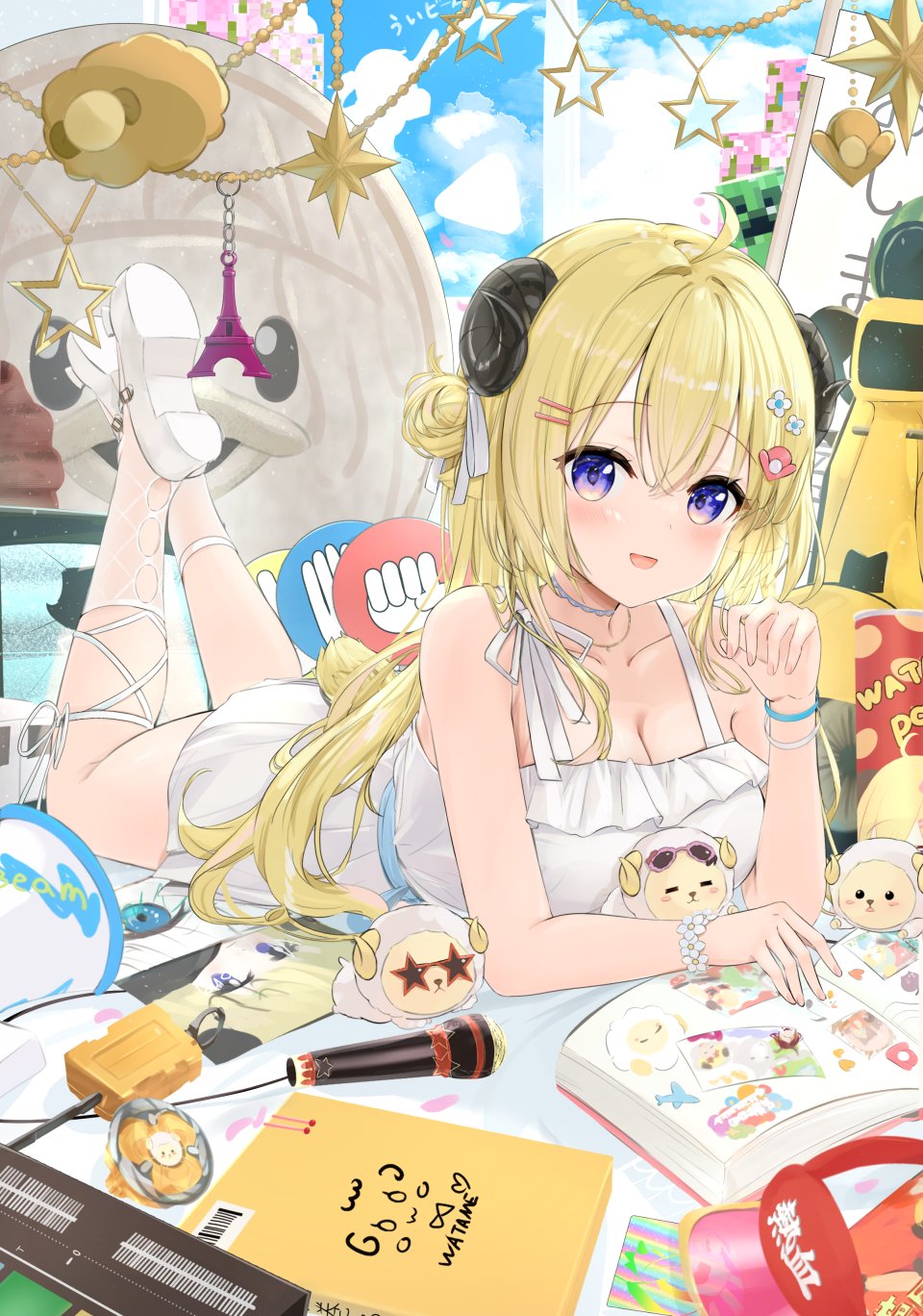 みおうまる 角巻わため Hololive 兽耳 连衣裙