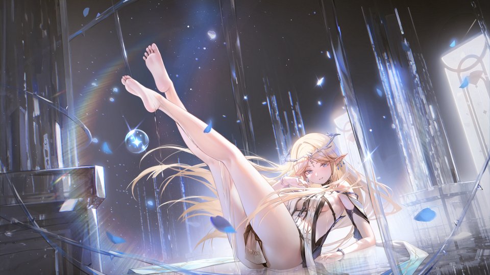 Zhenli-mari Cartethyia 鸣潮 连衣裙 No-Bra 胖次 尖耳 掀裙