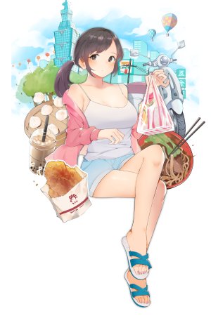 7-eleven,原创,yang0926,黑发,棕色眼,长发,视线正对,马尾辫,衬衫,single