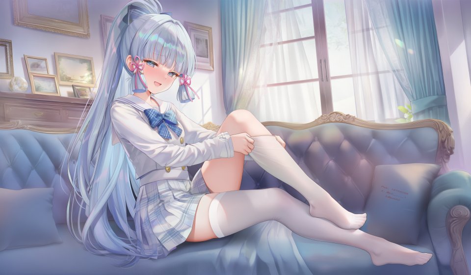 Poi氵 女孩子 原神 GenshinImpact 少女 魅惑的大腿 神里綾華 大腿