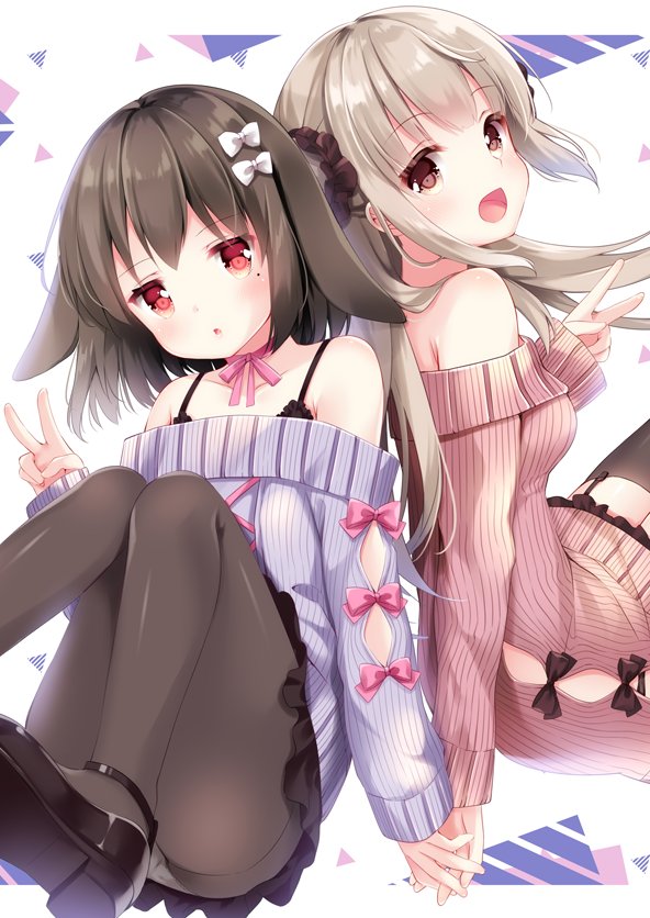 原创 Irori 露肩 黑丝 脸红 胸部 棕色眼 茶发