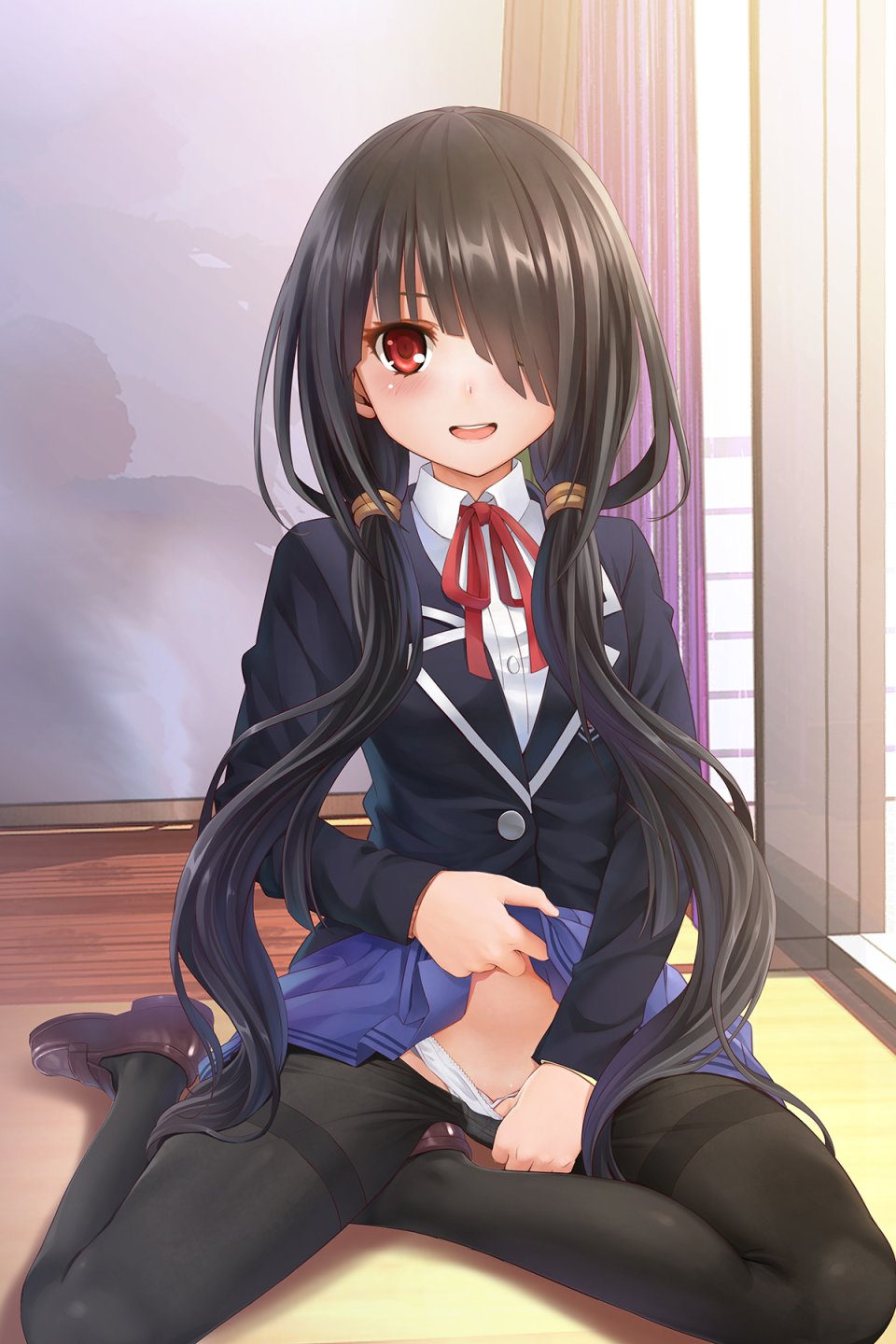 Misakamitoko0903 时崎狂三 DATE·A·LIVE 胖次 Panty_Pull 黑丝 制服