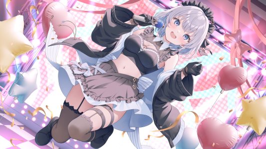 yoshinoryo,aoi_sizuku,独立虚拟YouTuber,garter,萝裙,掀裙,长筒袜,丝袜,制服