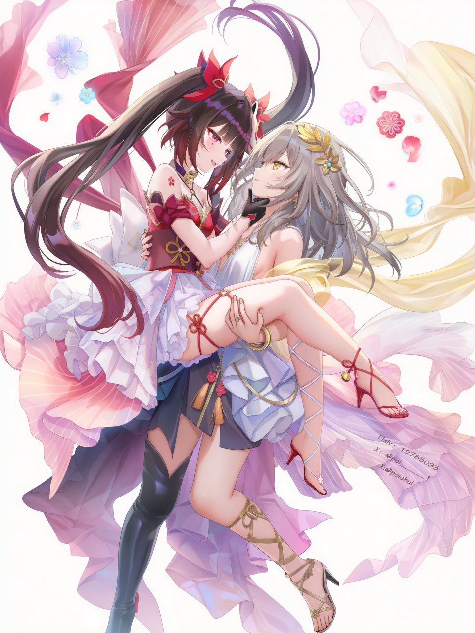 Poi氵 女孩子 花火（星穹铁道） 崩坏：星穹铁道 魅惑的大腿 赤脚 少女 百合
