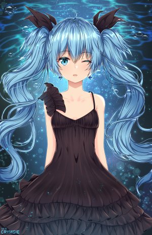 rachel_bouvier,初音ミク,VOCALOID,cleavage,连衣裙