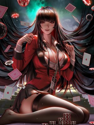 梁星,蛇喰夢子,kakegurui,制服,掀裙,丝袜