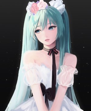 VOCALOID,miku_with_you,初音ミク,take_heart7,长发,single,長身像,前发,碧眼,双马尾,露肩