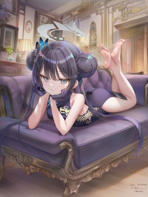 poi氵,女孩子,少女,萝莉,龙华妃咲,碧蓝档案,妃咲（蔚蓝档案）,ブルアカ,BlueArchive,赤脚,魅惑的大腿