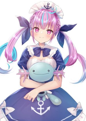 伏見さめ汰,湊あくあ,Hololive,cleavage,女仆