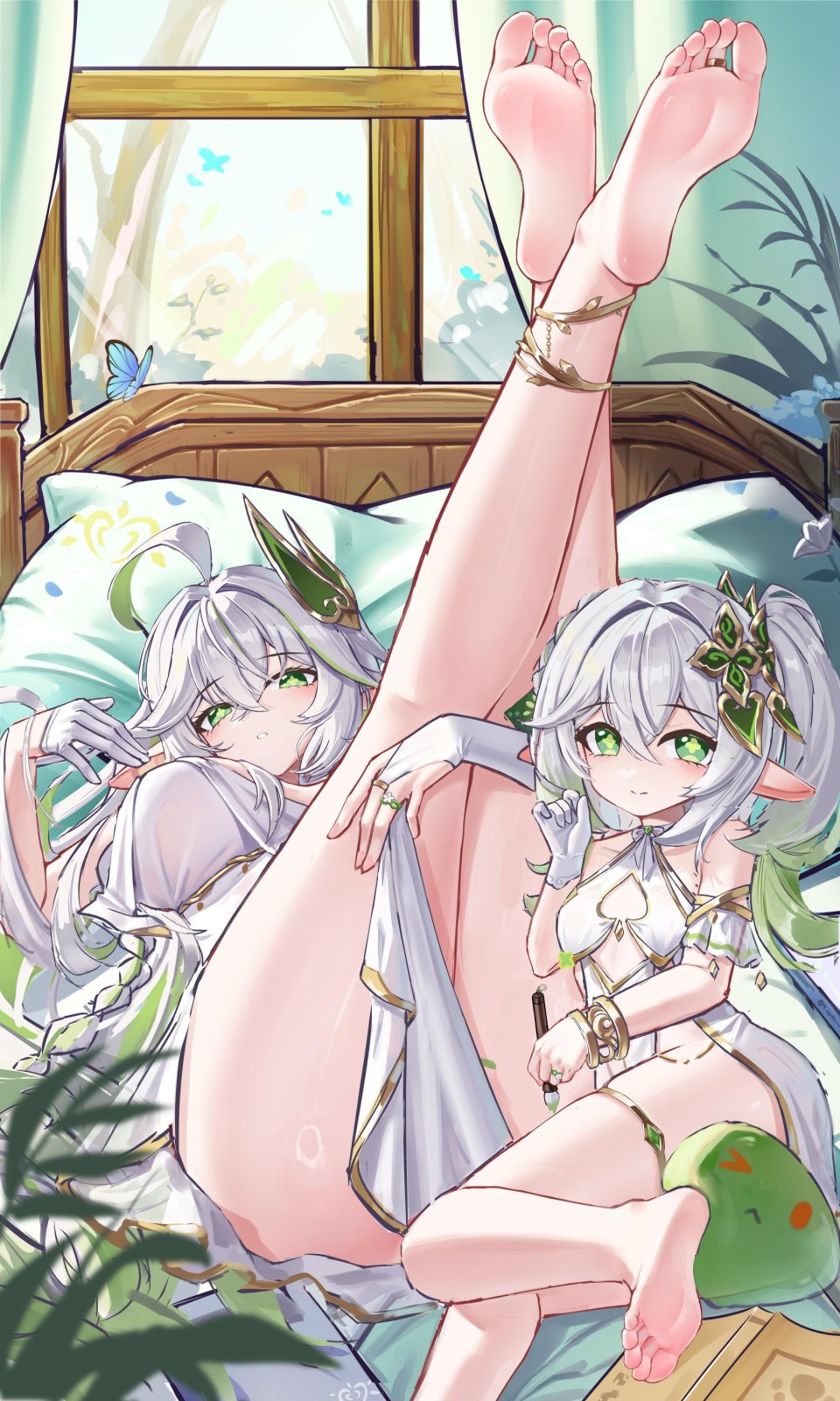 纳西妲 マハールッカデヴァータ 原神 Jndfh 脸红 连衣裙 手套 绿色眼