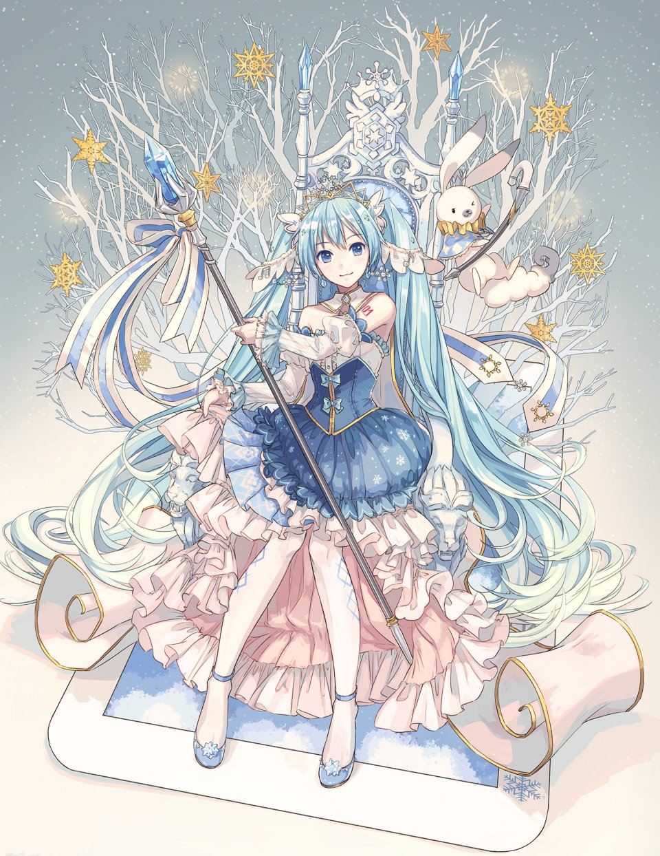 VOCALOID 初音ミク 雪ミク 雪未来 雪ミク2019 Ixima Single 長身像