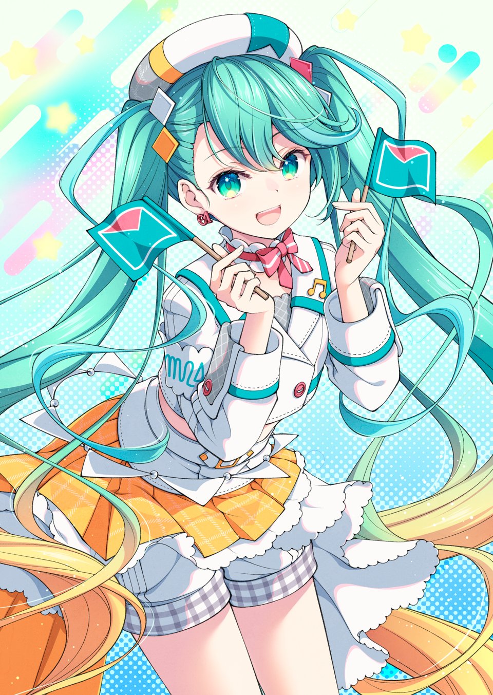 初音ミク Magical_Mirai_Miku 魔法未来演唱会 VOCALOID 松うに Holding 长发 開口