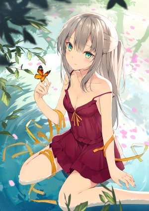 オリジナル,ストロラ,長髪,ソロ,長身像,赤面,カメラ目線,cleavage