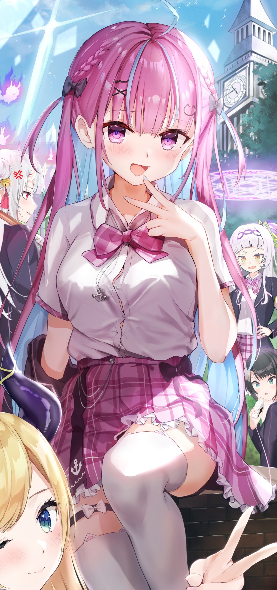麦うさぎ 湊あくあ 紫咲シオン 百鬼菖蒲 大空スバル 癒月ちょこ Hololive Garter