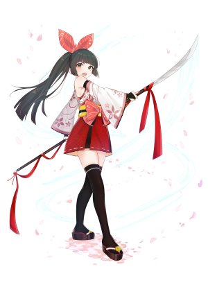 sushi,FoodFantasy,uni_sirasu,前发,黑发,直刘海,棕色眼,花瓣,短裙,single,黑丝