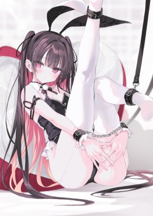 原创,nanananana,兽耳,黑发,金发,breasts,cameltoe,锁链,项圈,CUFFS,连衣裙,长发,胖次,粉发,缎带,坐姿,single,丝袜,下着,白丝