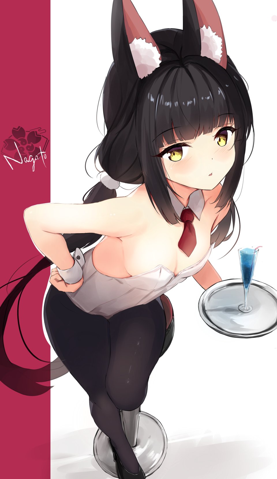 長門 碧蓝航线 Hamiro 兽耳 Breasts 狐娘 Holding 视线正对