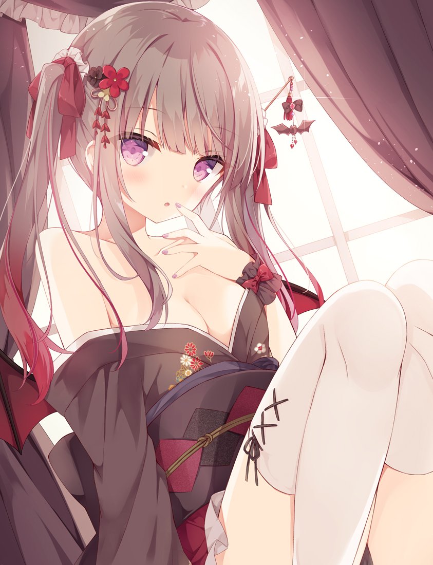 原创 Hoshi 前发 露肩 脸红 胸部 茶发 Cleavage