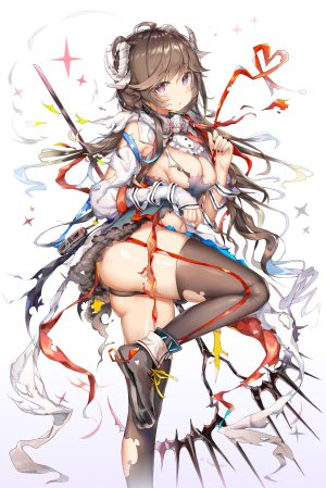 Kiriko,アークナイツ,明日方舟,Arknights,おっぱい,パンツ,魅惑の谷間,極上の乳,尻神様,巨乳,アークナイツバトルイラコン