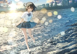 kantoku,雫,看穿,制服,掀裙