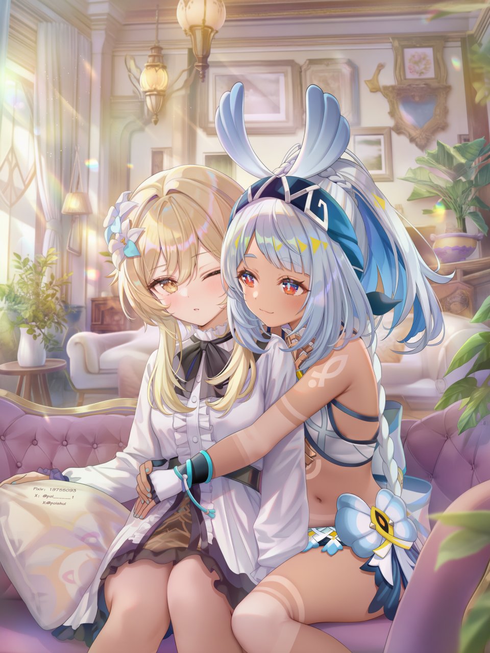Poi氵 玛拉妮 原神 GenshinImpact 荧 萤（原神） 女孩子 百合