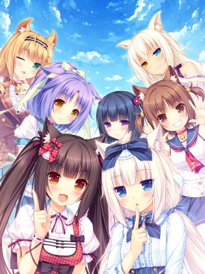 sayori,小豆,巧克力,椰子,枫,水無月時雨,香子兰,NekoWorks,ネコぱら,兽耳,猫耳,制服