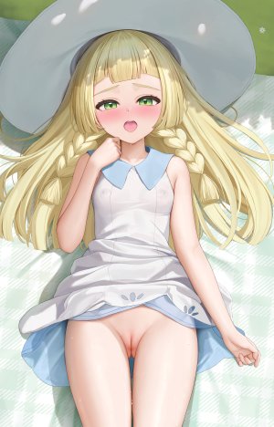 keine09,リーリエ,精灵宝可梦,口袋妖怪：究极日月,pokemon_usum,连衣裙,萝莉,nipples,No-Bra,nopan,猫咪,看穿,掀裙,uncensored