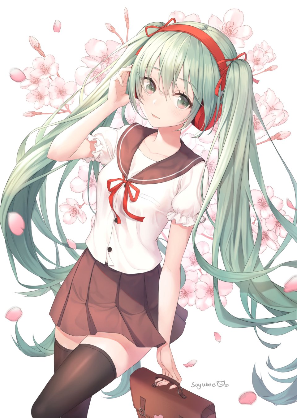 Soyubee 初音ミク VOCALOID 制服 黑丝