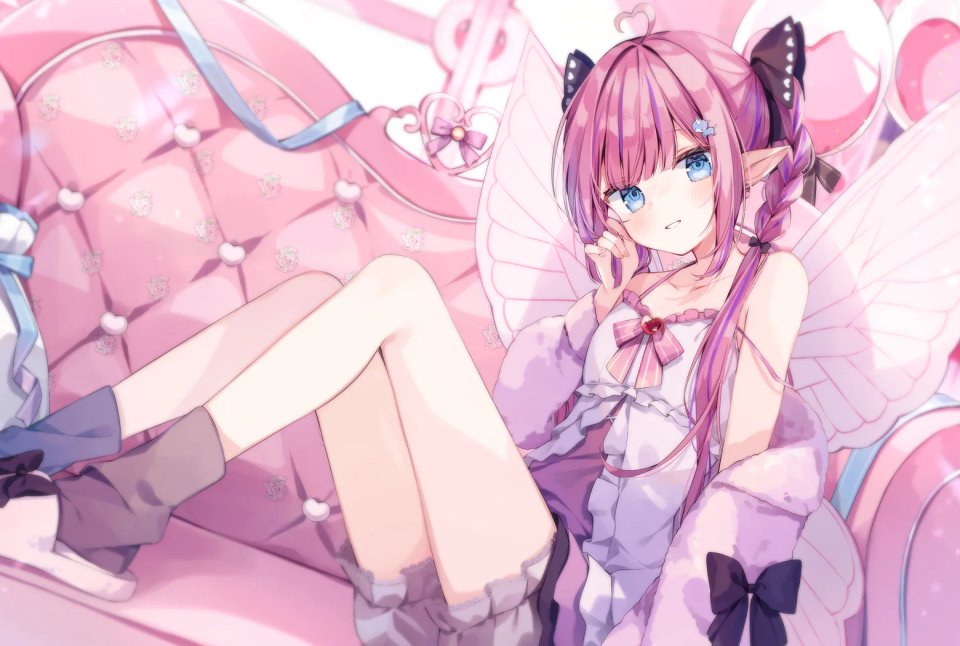 Vtuber Phase_Connect Kokoromo_Memory Single 视线正对 脸红 前发 碧眼