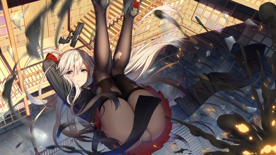 原创 前发 黑丝 碧眼 胸部 HaneRu Holding 长发