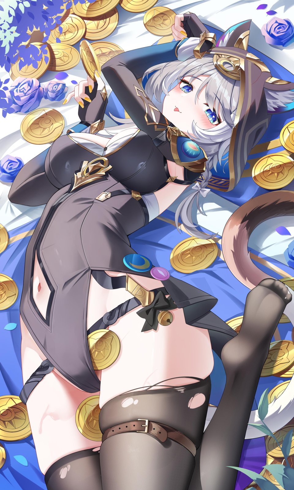 崩坏：星穹铁道 Jndfh 兽耳 黑丝 碧眼 脸红 Breasts 猫耳