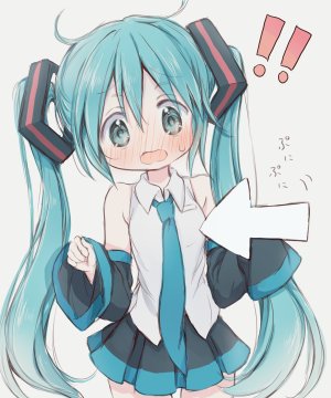 初音ミク,VOCALOID,hitode,露肩,脸红,发饰,长发,衬衫,短裙,single,双马尾