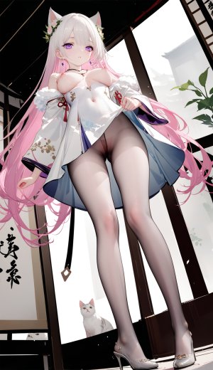 水无千歌,R-18,猫娘,中国风,黑丝袜,汉服