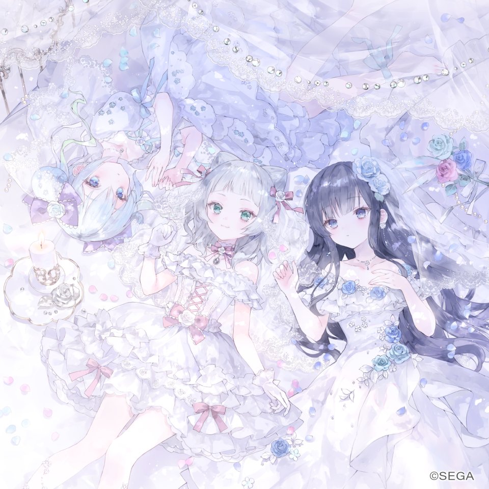 Kashiwagi_Mia 三角葵 Suzushima_Arisu Ongeki SEGA おにねこ 露肩 黑发