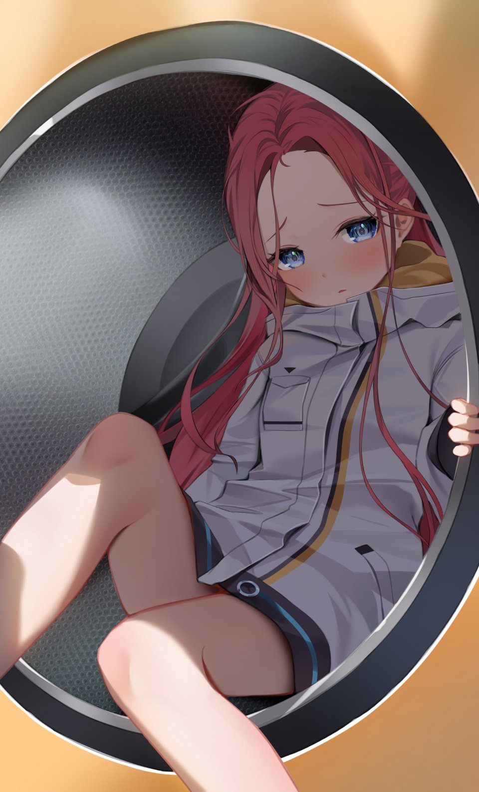 Shuvi 花岡ユズ 蔚蓝档案 碧眼 脸红 长发 长袖 视线正对