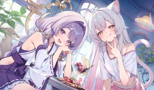 しろきつね,trickcal,兽耳,巫女,猫耳,No-Bra,nopan